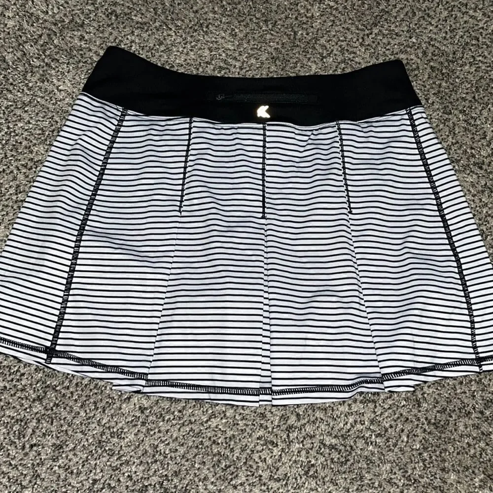 Kyodan - pleated Athletic Skort - Black Striped - PS